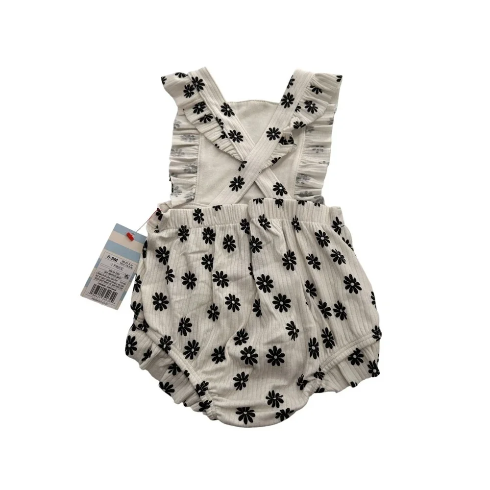 Baby Girls 2-Piece Outfit Set Carters Floral Footed Sleeper Cat Jack Romper 6-9M